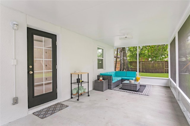 view of sunroom