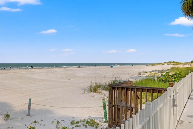 water view featuring a beach view