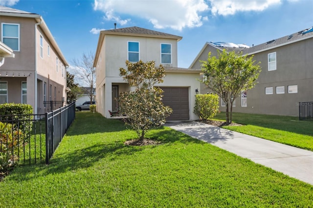 view of front of house with a front lawn