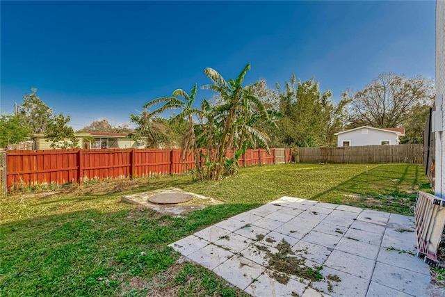 view of yard featuring a patio area