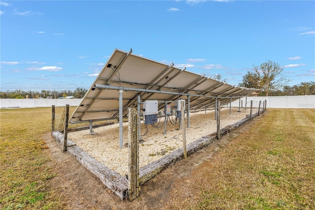 view of outdoor structure featuring a yard