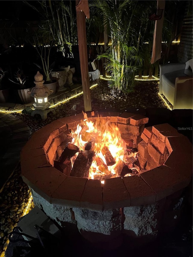 details with a fire pit