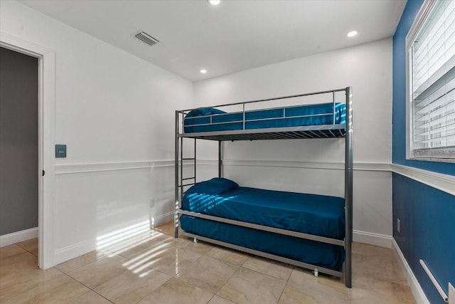 view of tiled bedroom