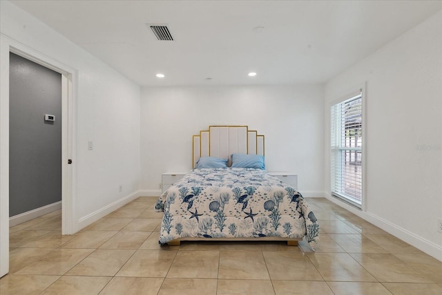 view of tiled bedroom