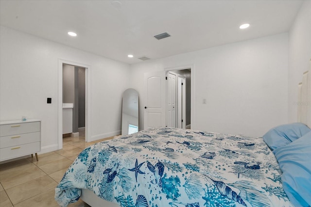 view of tiled bedroom