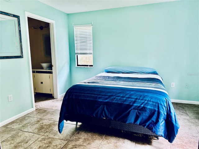 view of tiled bedroom