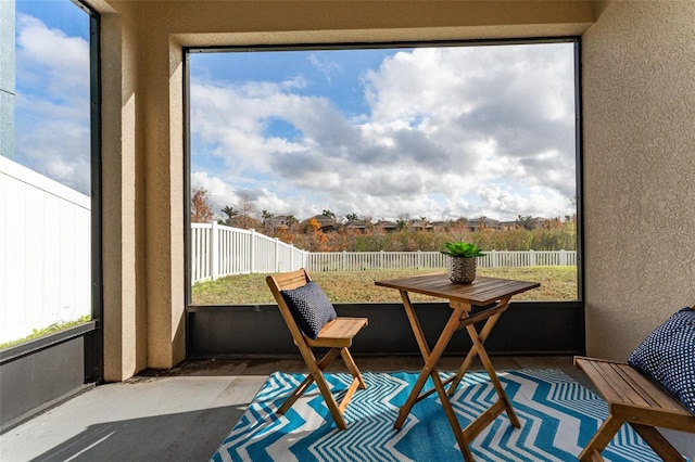 view of sunroom / solarium