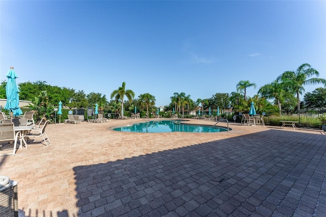 view of pool with a patio