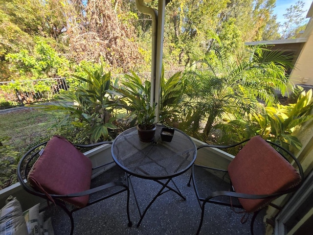 balcony featuring a patio