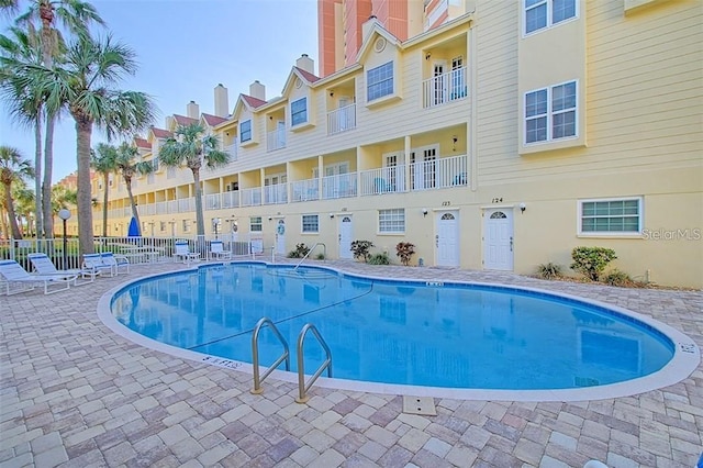 view of pool with a patio area