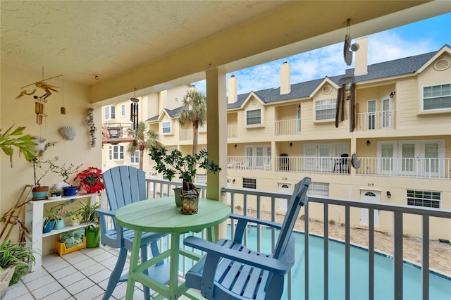 balcony featuring a residential view