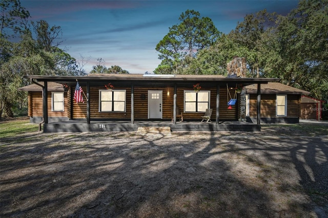 view of front of property with a porch