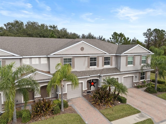 view of property with a garage