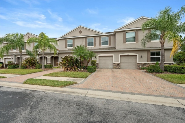 view of property with a garage