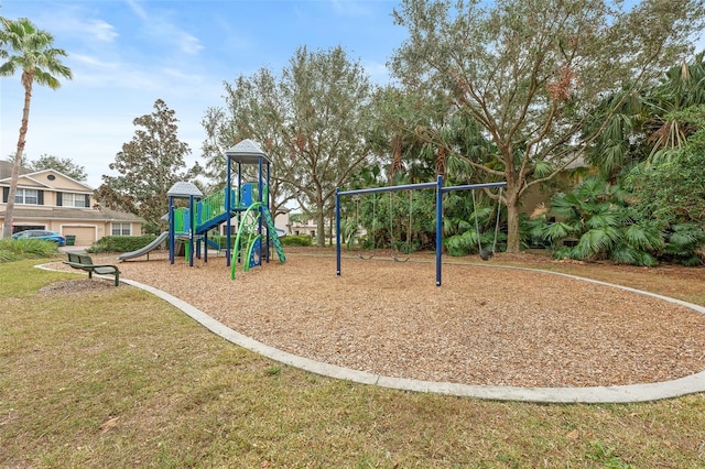 view of jungle gym