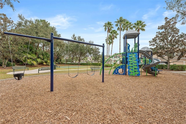 view of jungle gym