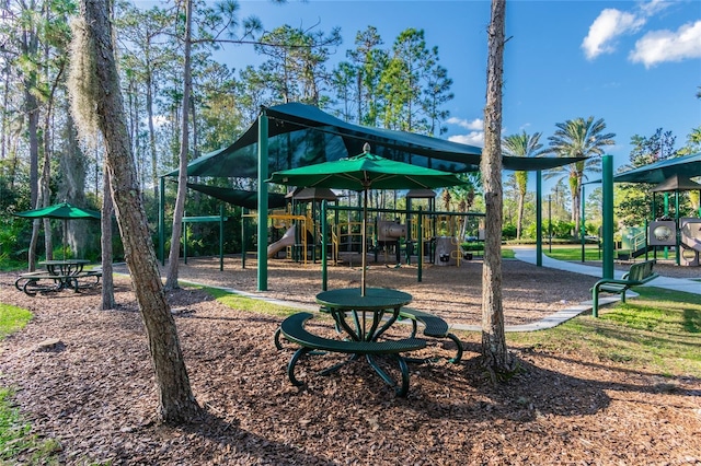 view of jungle gym