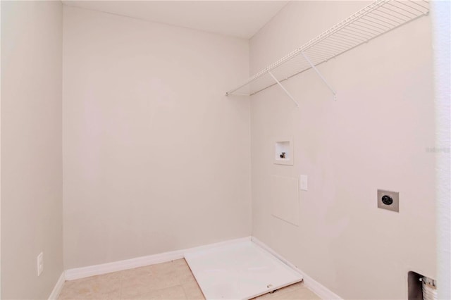 laundry area featuring hookup for an electric dryer and hookup for a washing machine