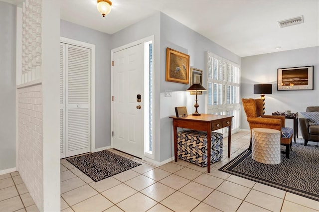 view of tiled foyer