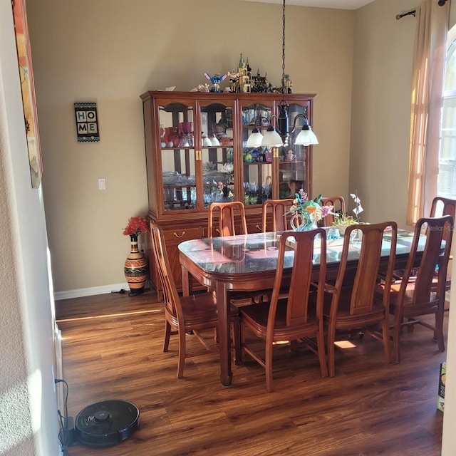 dining room featuring dark hardwood / wood-style floors