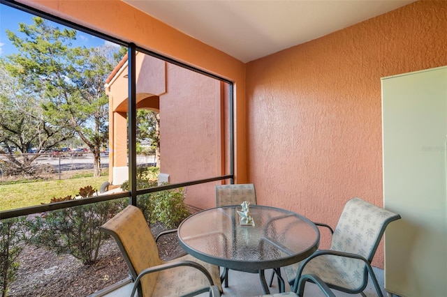 view of sunroom