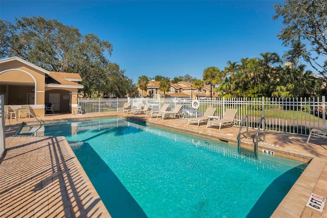 view of pool with a patio area