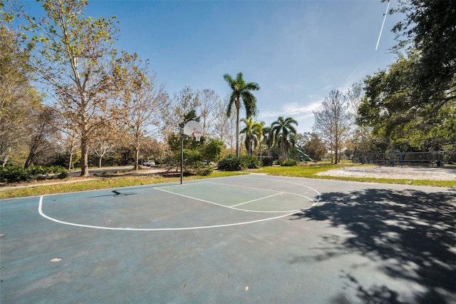 view of basketball court