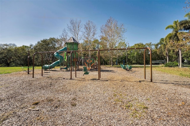 view of jungle gym