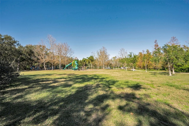 view of yard featuring a playground