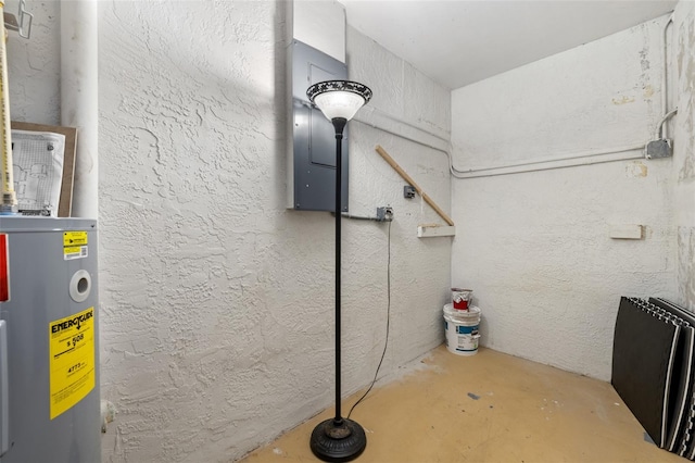 interior space featuring water heater