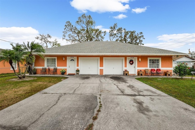 ranch-style house with a front yard