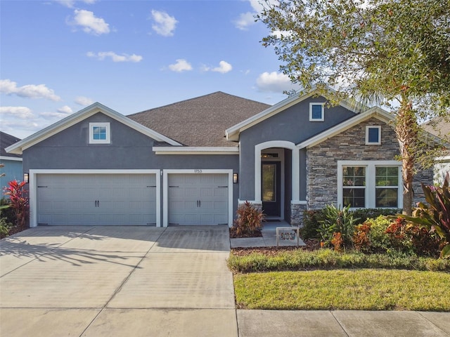 craftsman-style home with a garage