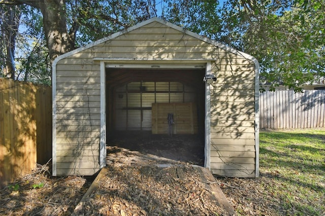 view of outdoor structure