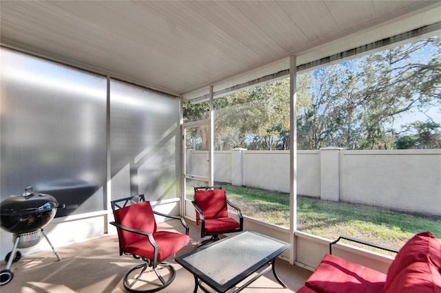 view of sunroom / solarium