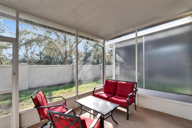 sunroom / solarium featuring plenty of natural light