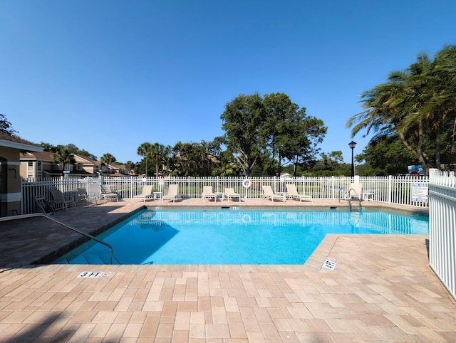 view of pool with a patio area