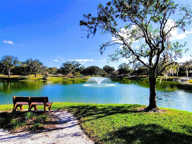 view of water feature