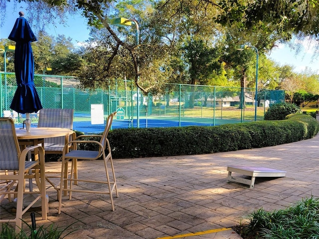 view of tennis court