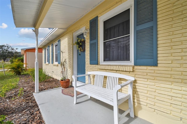 view of patio with a porch