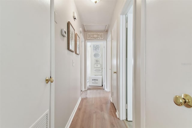 hall featuring light hardwood / wood-style floors