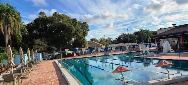 view of pool with a patio