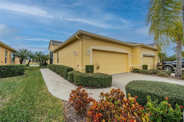 view of property exterior with a garage