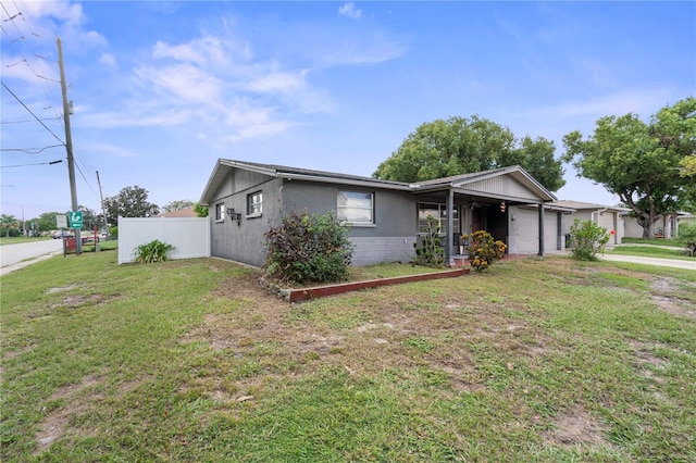 view of front of home with a front yard