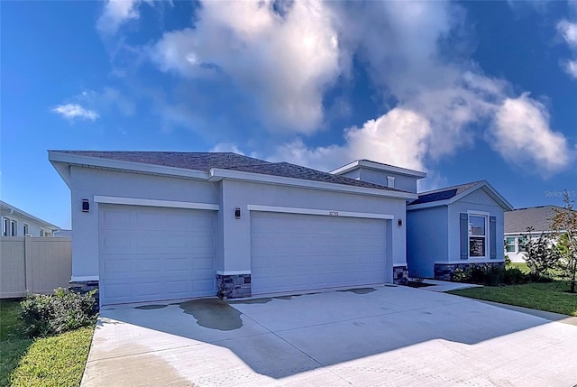 view of front of house featuring a garage