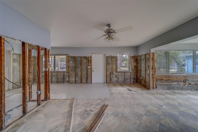 miscellaneous room featuring ceiling fan