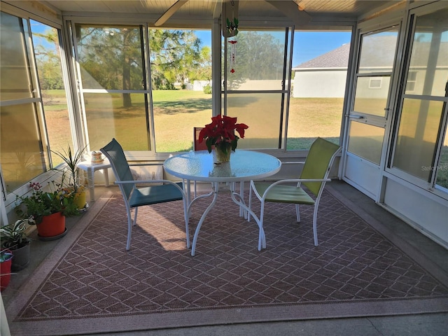 sunroom with a wealth of natural light