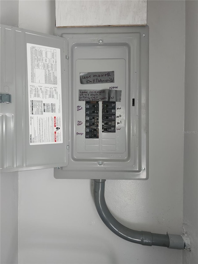 utility room featuring electric panel