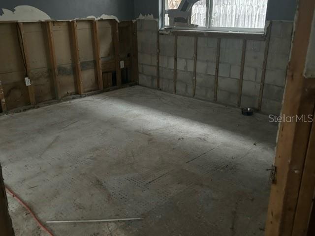 view of basement