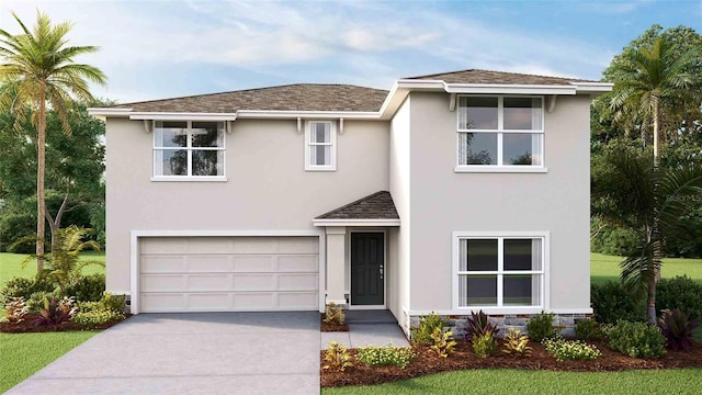 view of front property featuring a garage