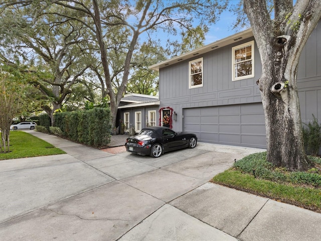 front facade with a garage